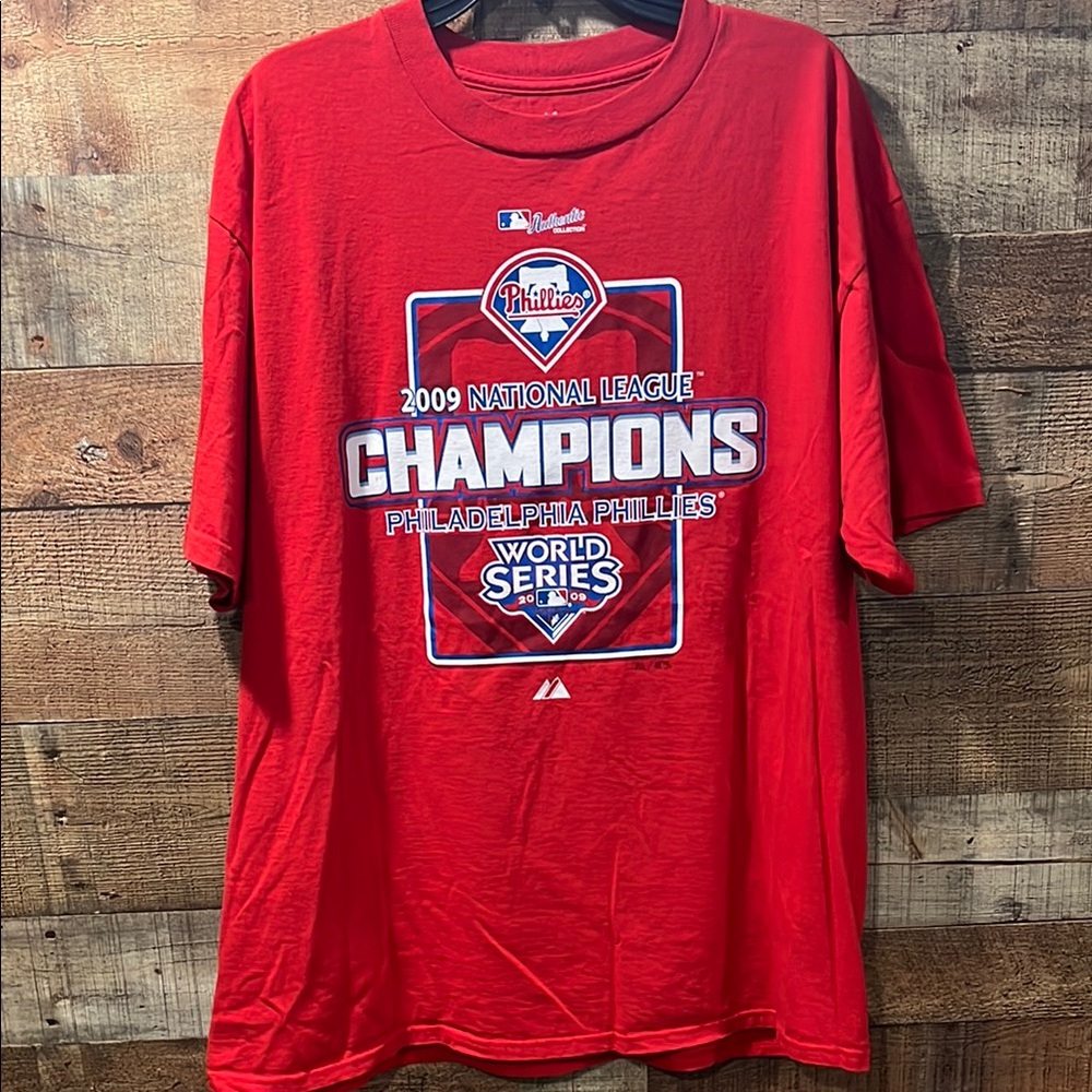 Majestic Phillies 2009 National League Champions T-Shirt men's XL